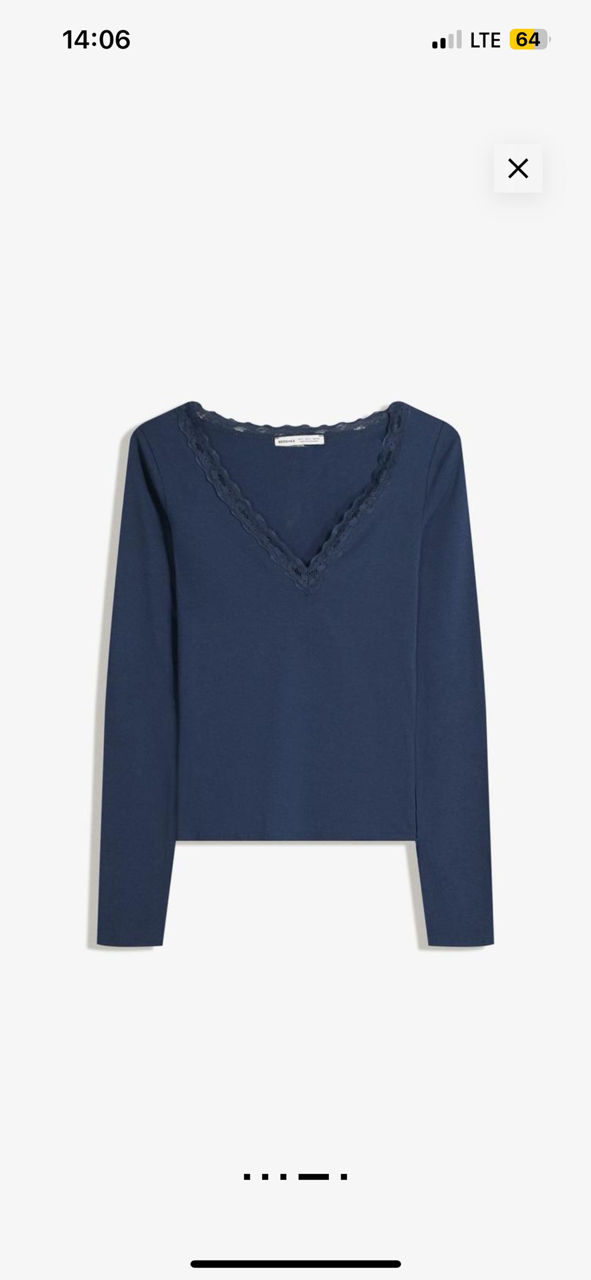 Bershka uzun kollu dantelli bluz — görsel 6/6