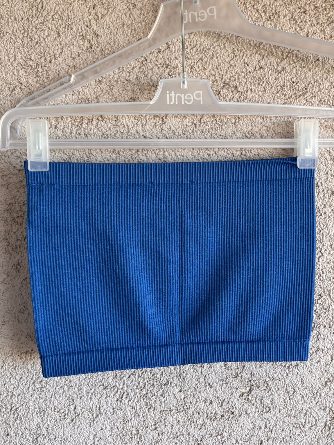 Mavi straplez top — görsel 3/4