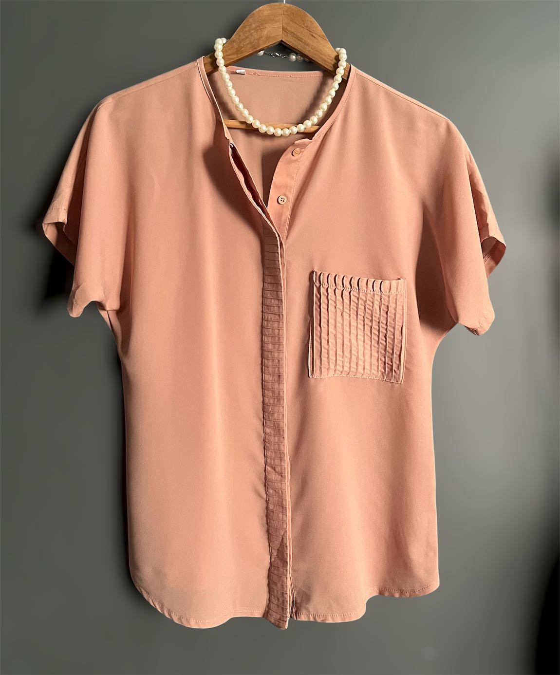 FABRİKA pudra pembe gömlek — görsel 5/7