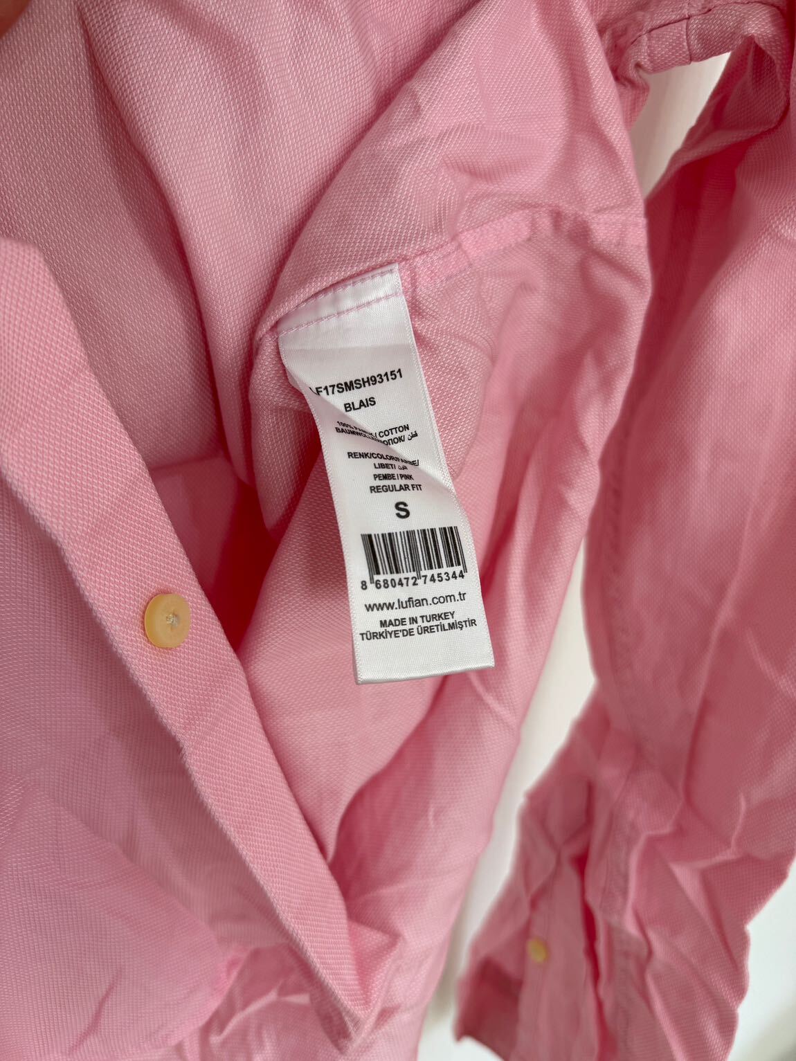 Lufian Basic Regular Fit Pembe Gömlek S — görsel 4/4