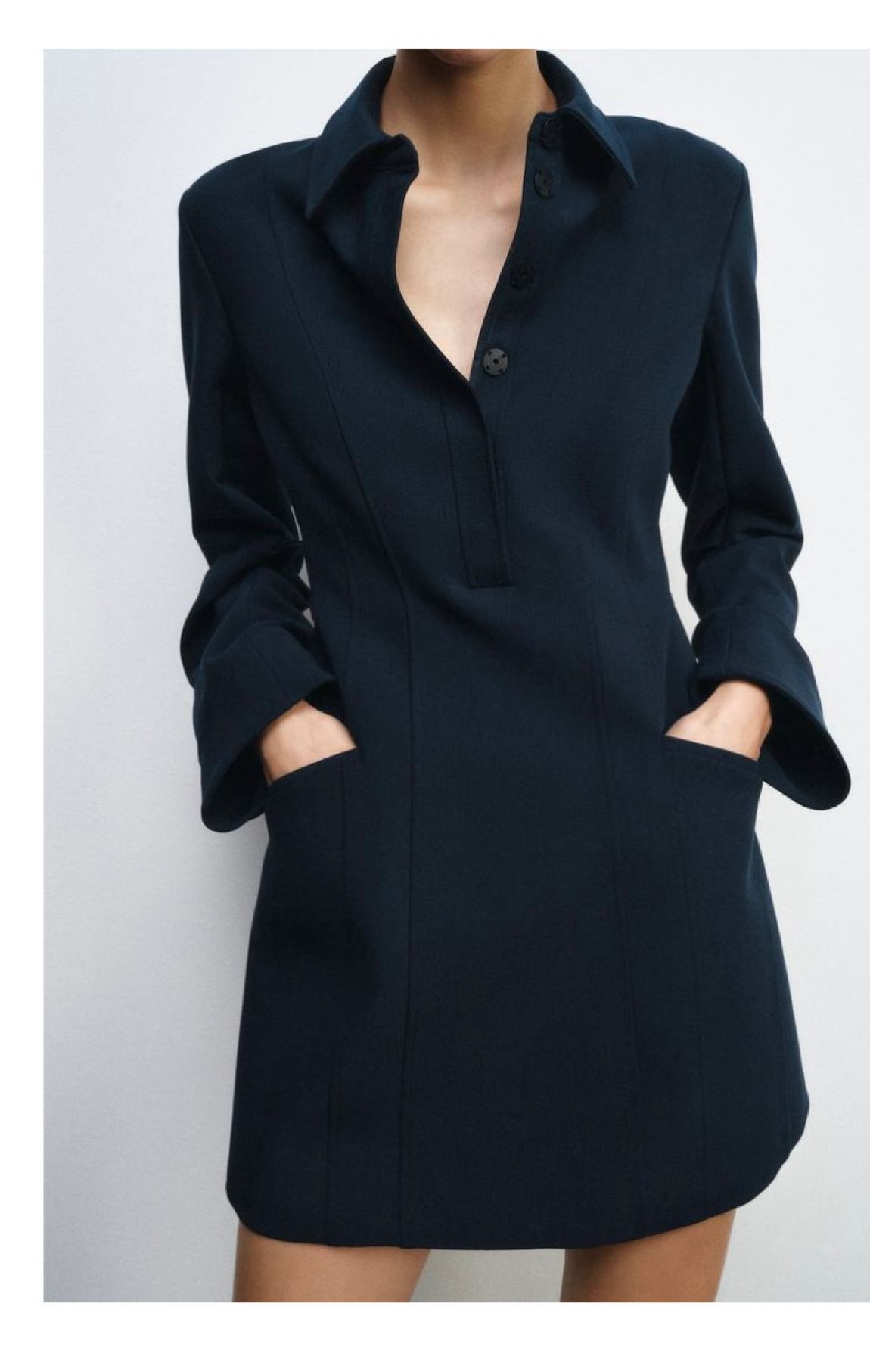 Zara Lacivert Günlük Elbise — görsel 2/8