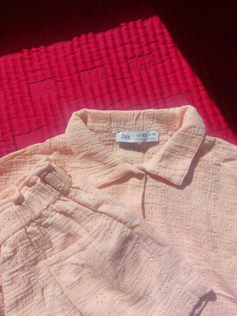 Zara Gömlek ve Şort Seti Pembe — görsel 3/3
