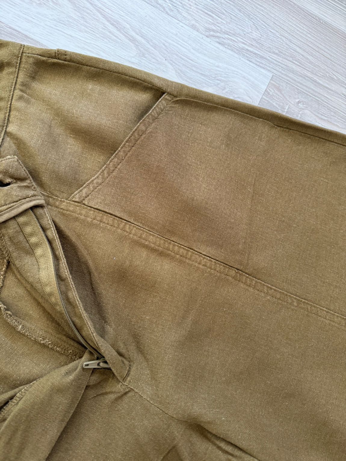 Zara Kadın Yağ yeşili pantalon ve v yaka — görsel 6/8