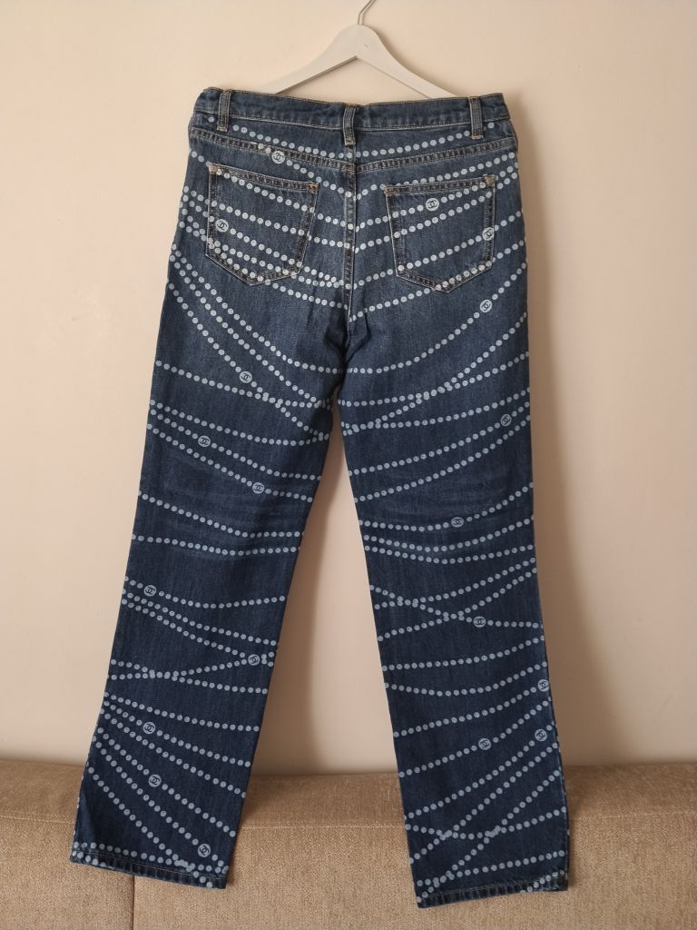 Chanel Desenli Jean Pantolon — görsel 3/6