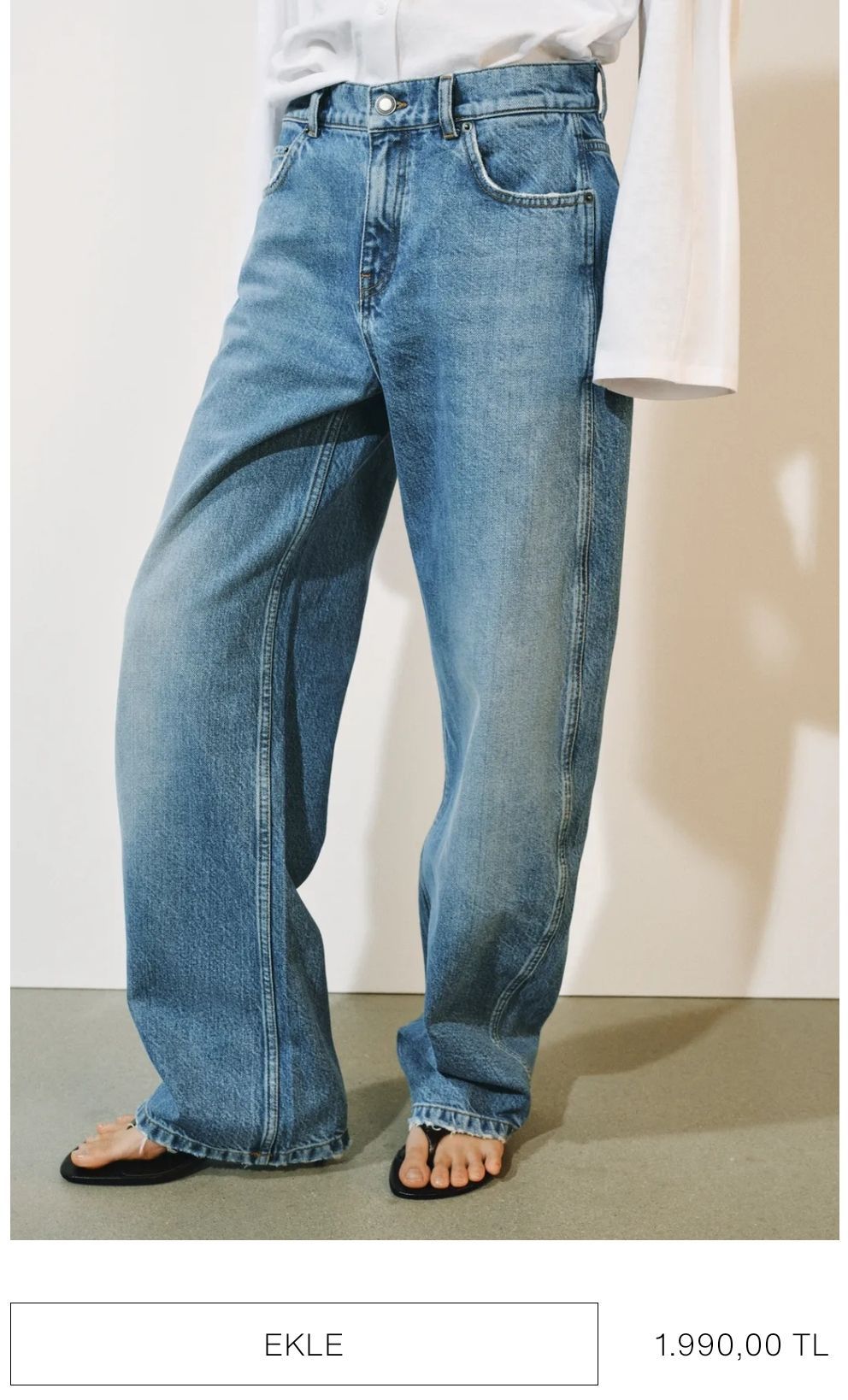 Zara Collectıon Kavisli Orta Bel Jean — görsel 2/6
