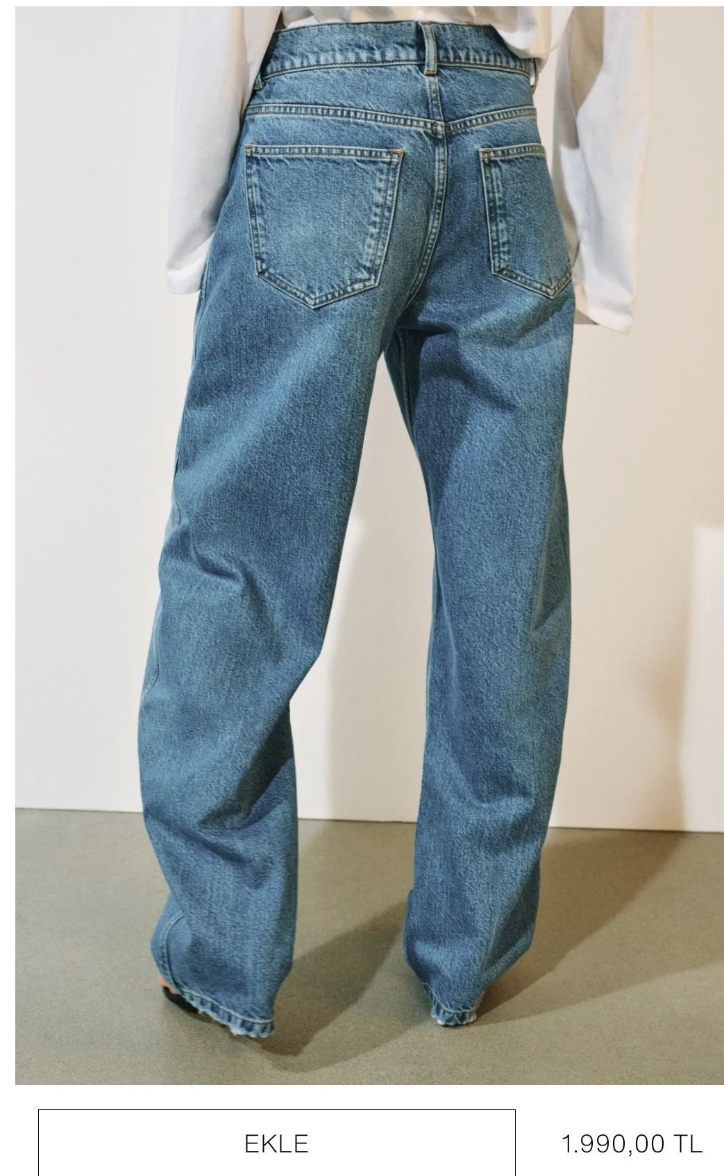 Zara Collectıon Kavisli Orta Bel Jean — görsel 4/6