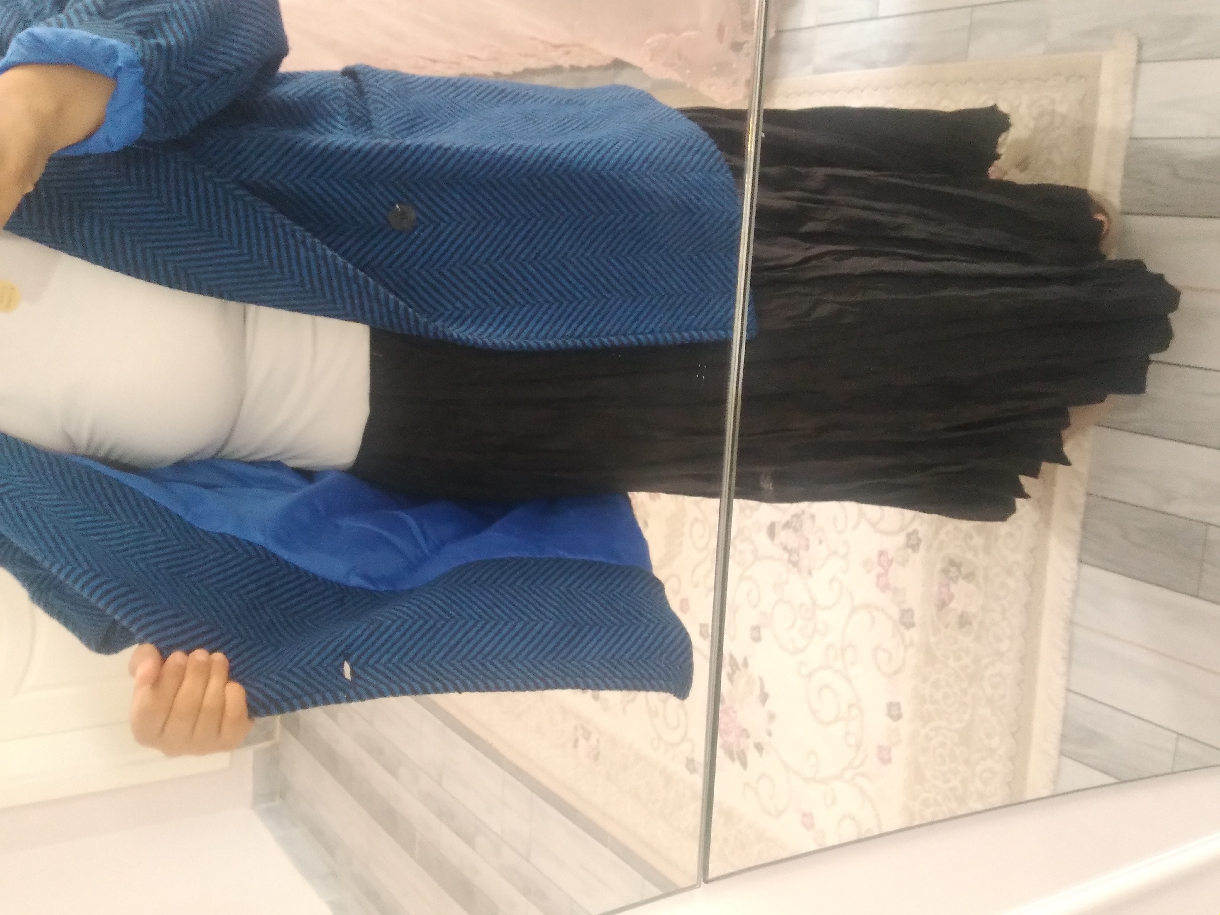 saks mavisi oversize kase kaban — görsel 10/12