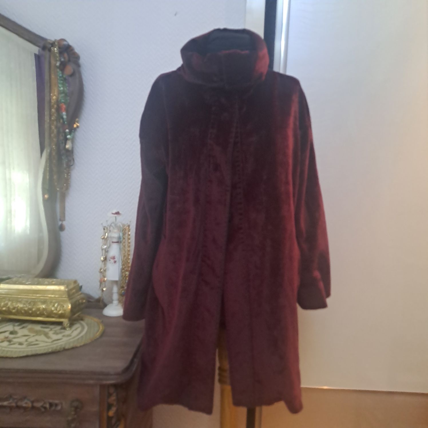 Kadife Bordo vintage kaban — görsel 6/6