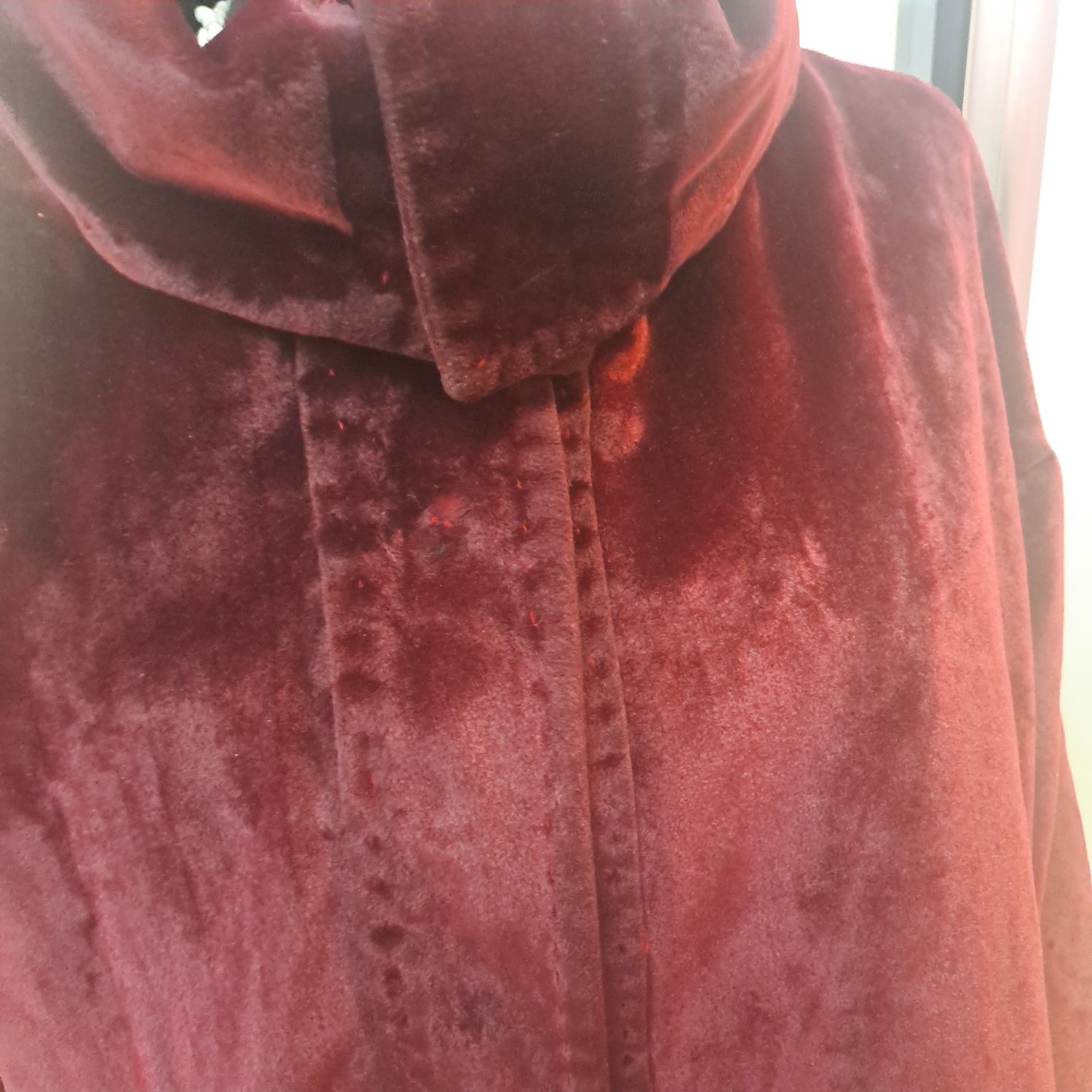 Kadife Bordo vintage kaban — görsel 5/6