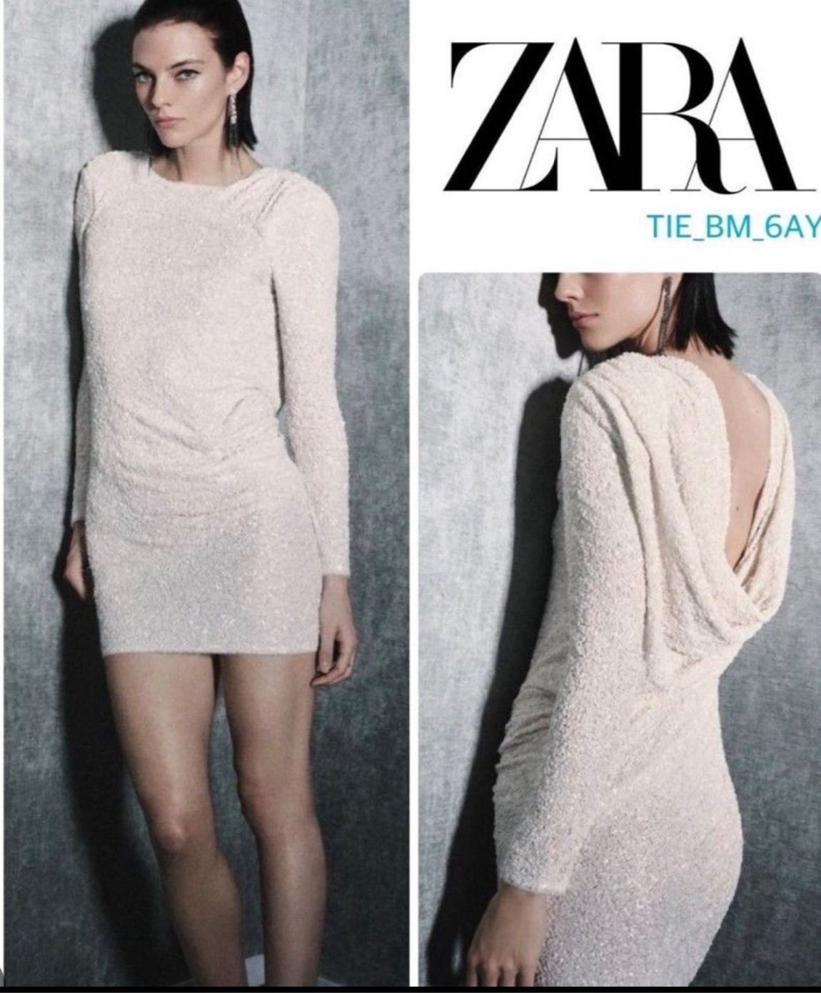 Zara Payetli Mini Elbise — görsel 5/8