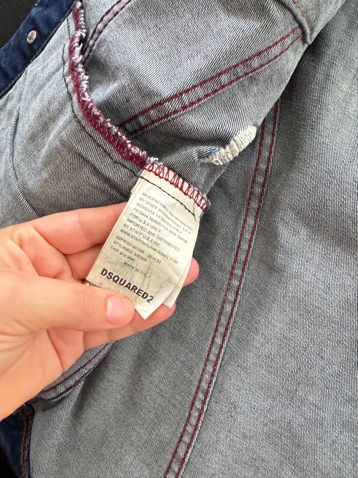 Dsquared2 Mavi Jean Ceket — görsel 9/10