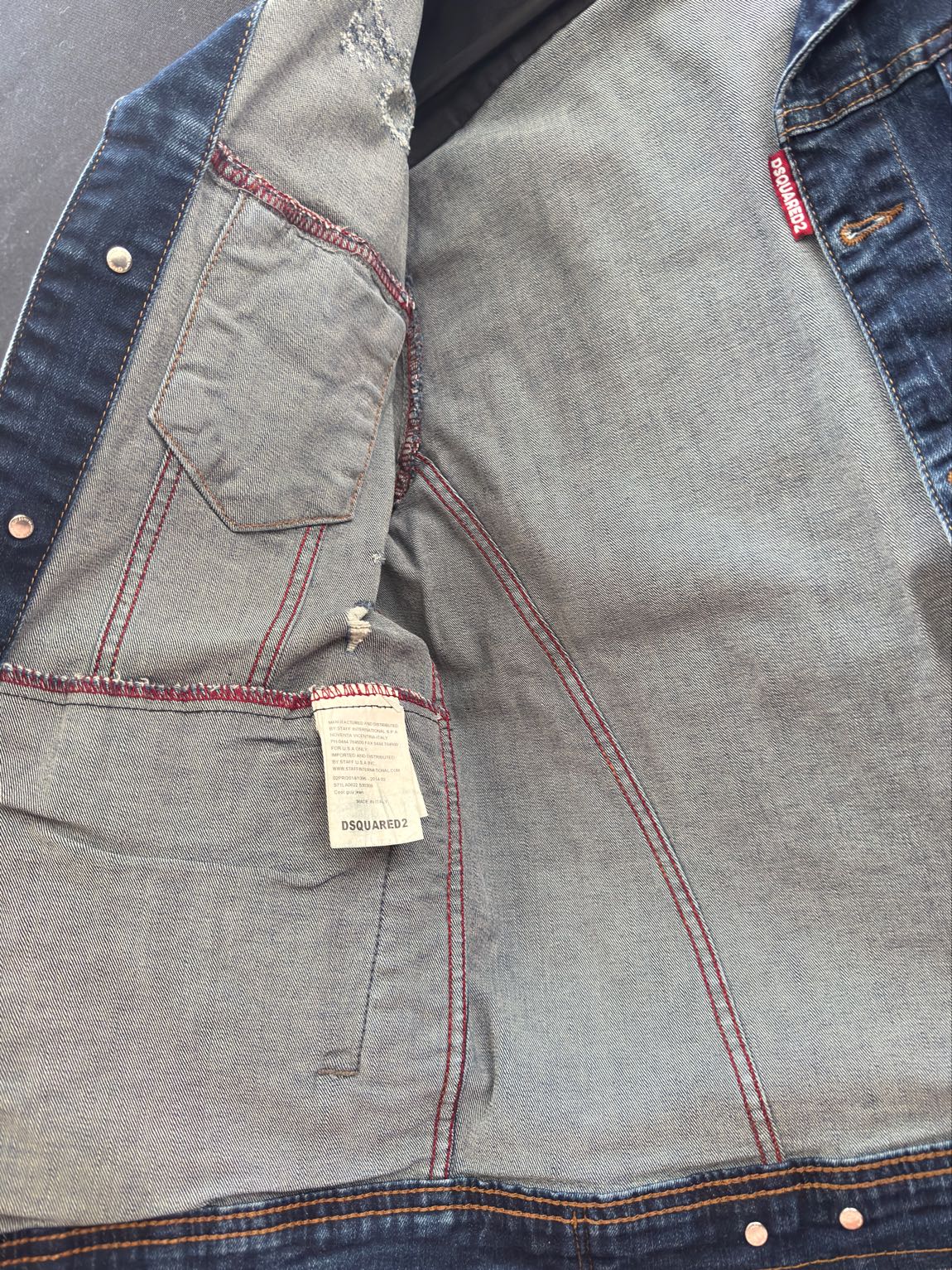 Dsquared2 Mavi Jean Ceket — görsel 10/10
