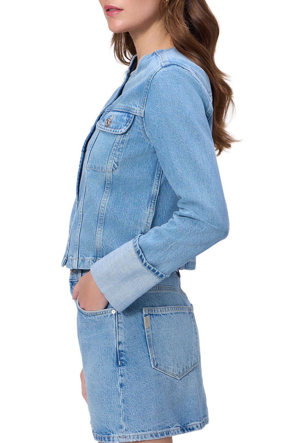 Paige dean collerless denim jacket 🐳 — görsel 3/7