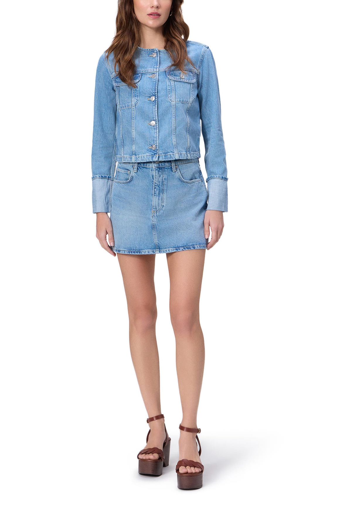 Paige dean collerless denim jacket 🐳 — görsel 2/7