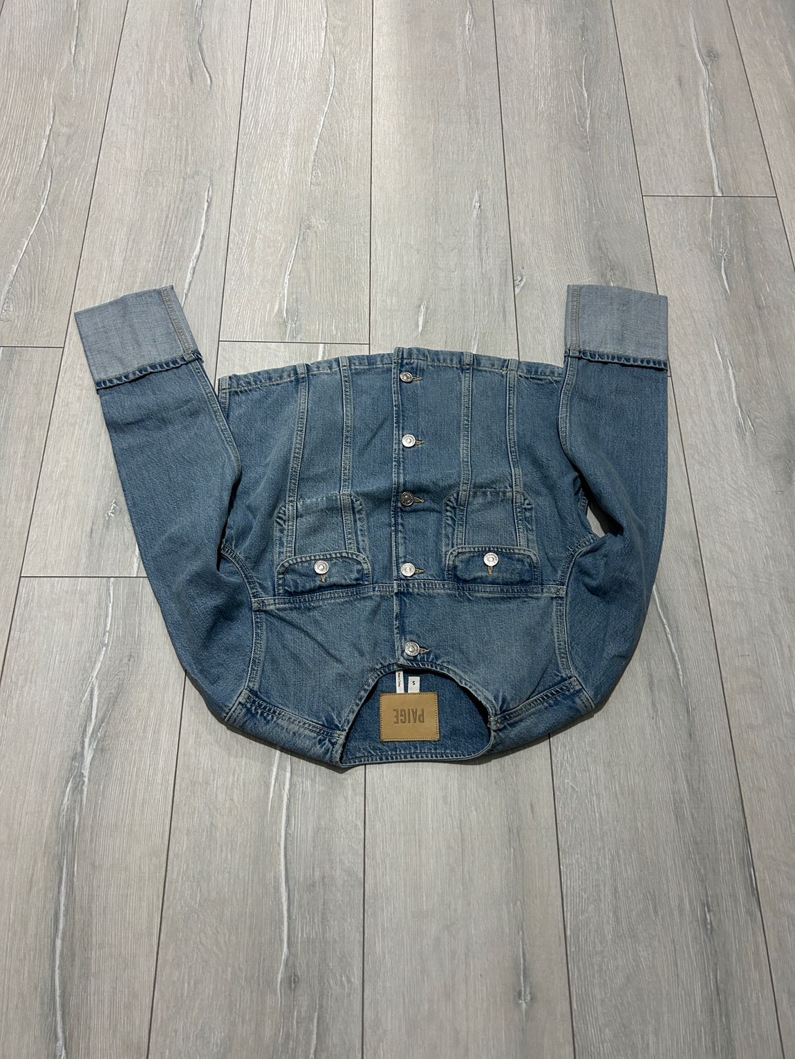 Paige dean collerless denim jacket 🐳 — görsel 7/7