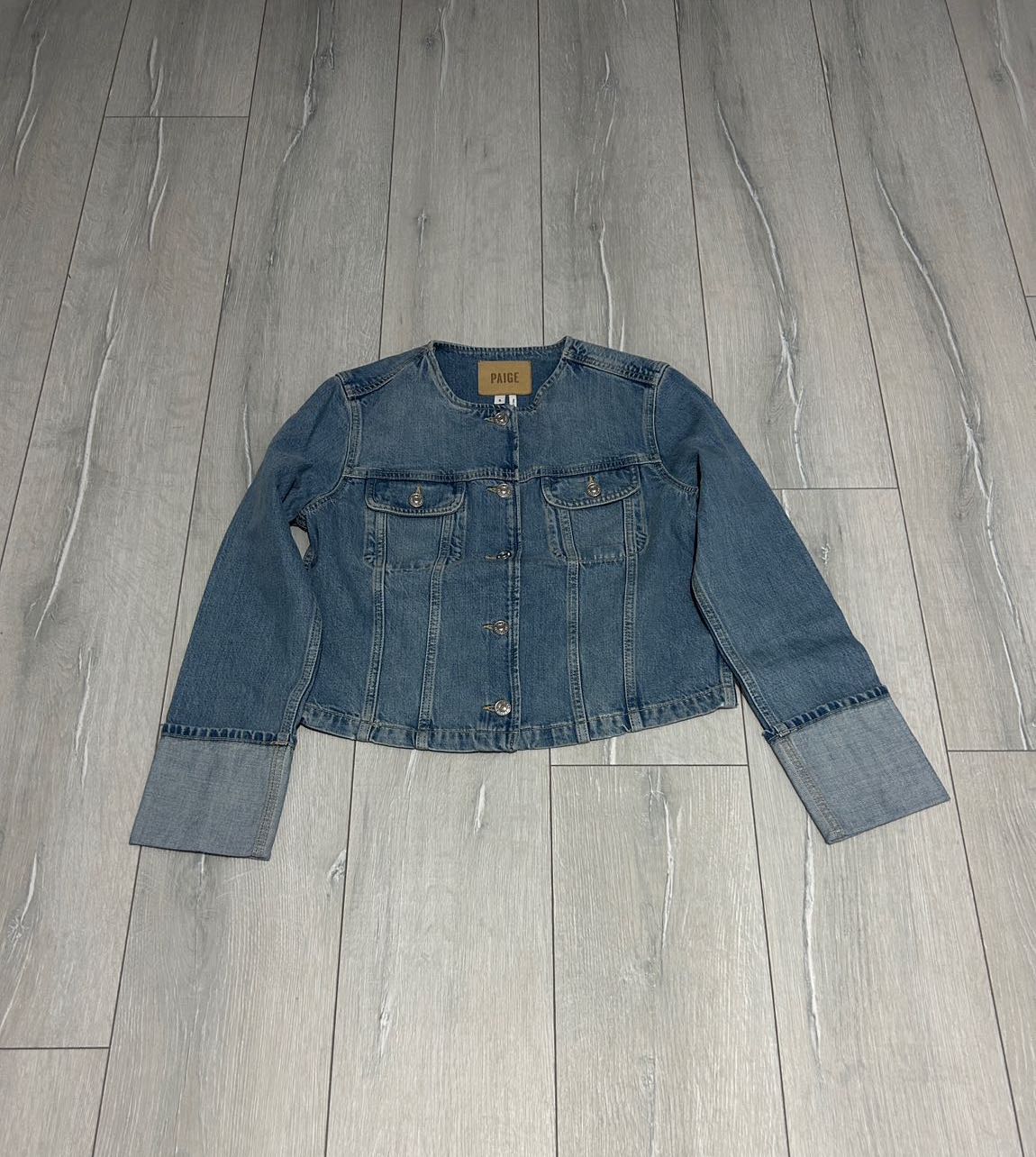 Paige dean collerless denim jacket 🐳 — görsel 5/7