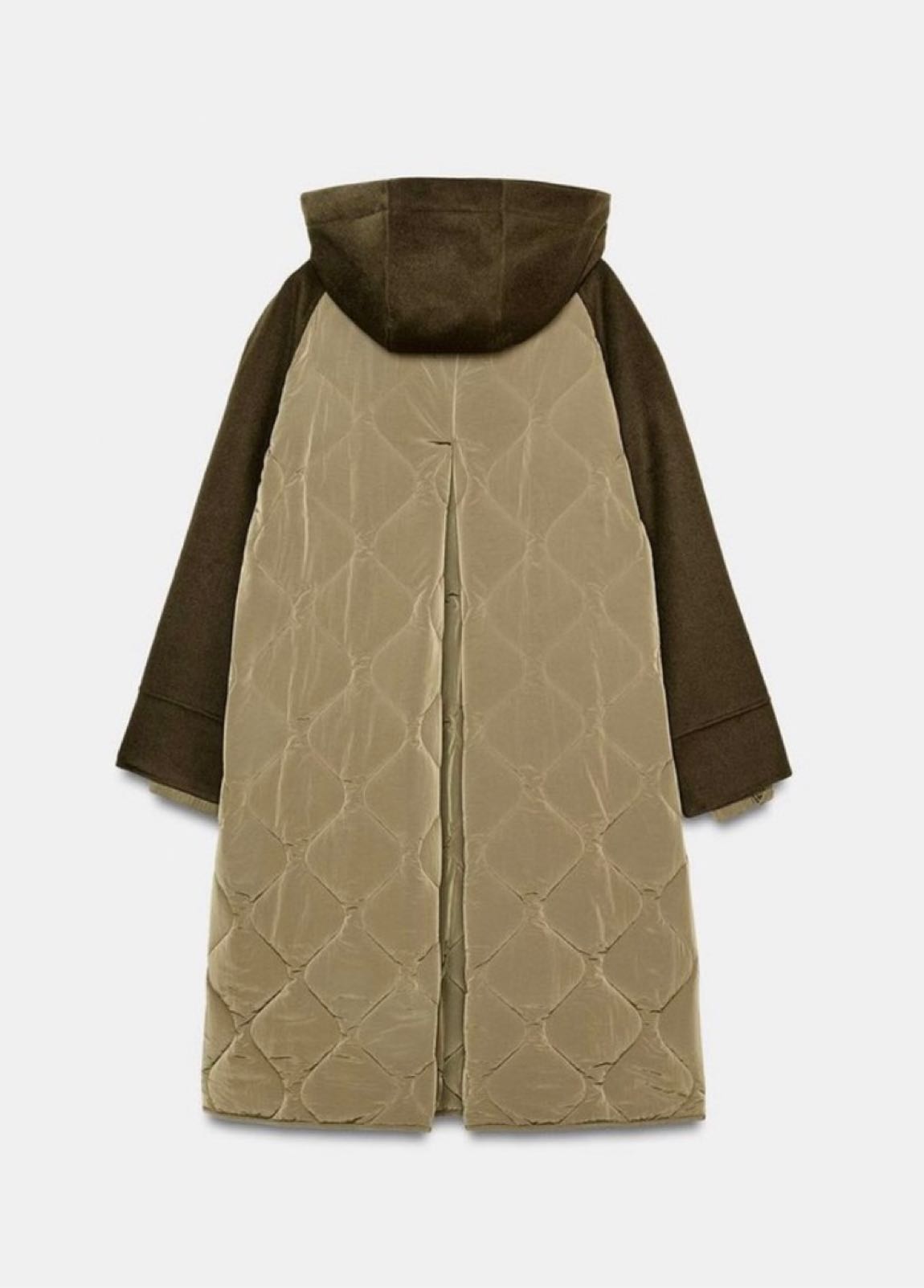 Zara Haki Yün Kapüşonlu Parka — görsel 8/9