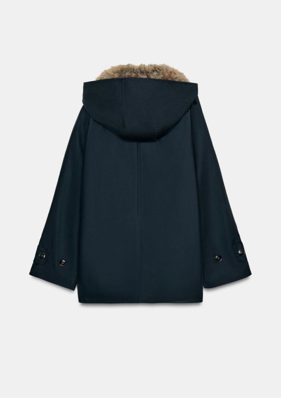 Zara Lacivert Kapüşonlu Mont — görsel 2/10