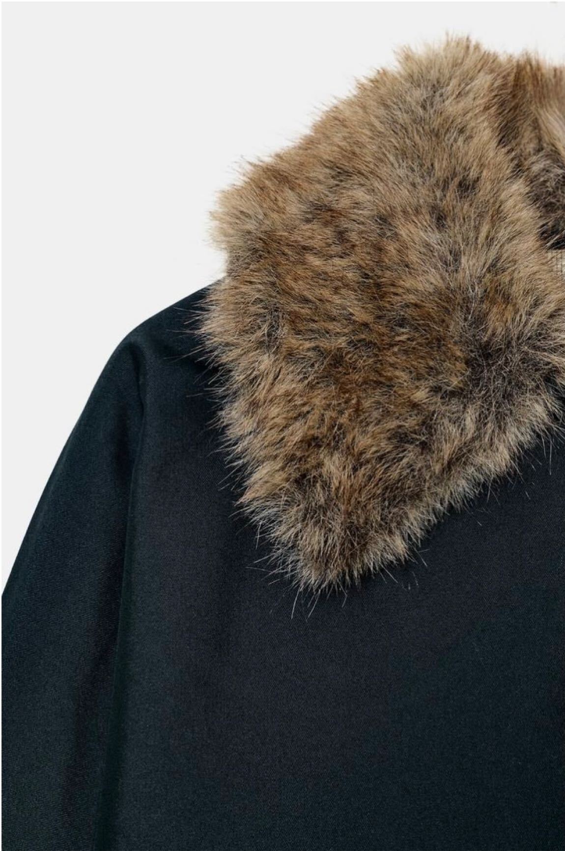 Zara Lacivert Kapüşonlu Mont — görsel 4/10