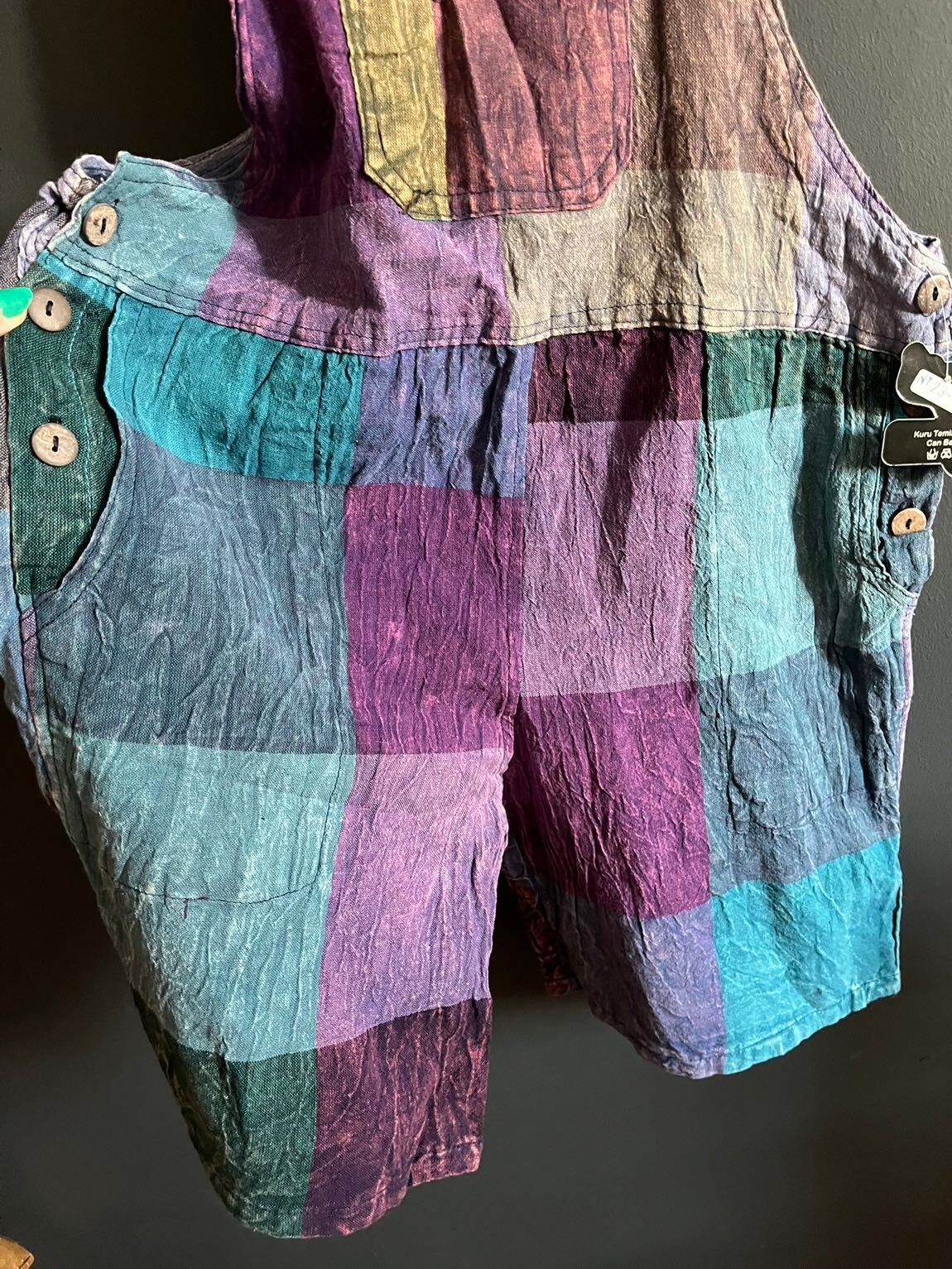 Luisido Patchwork Salopet Şort — görsel 2/9