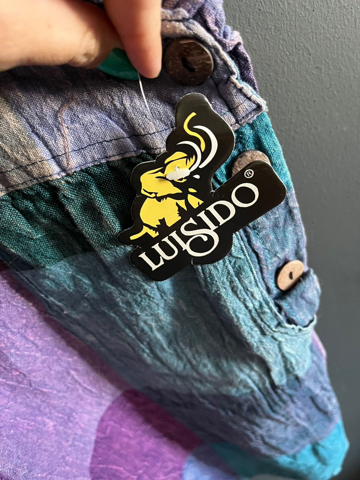 Luisido Patchwork Salopet Şort — görsel 7/9