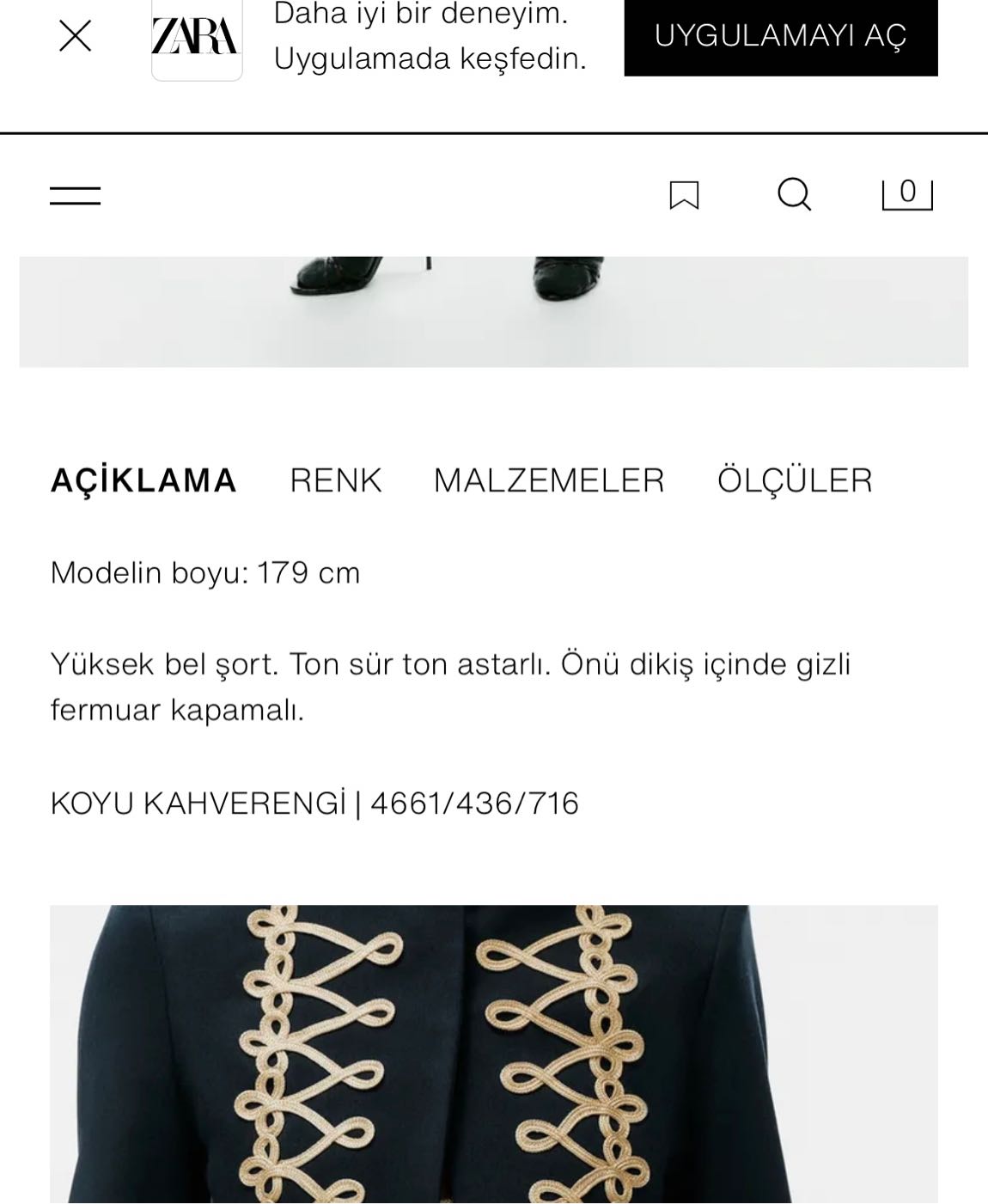 Zara şort — görsel 7/13