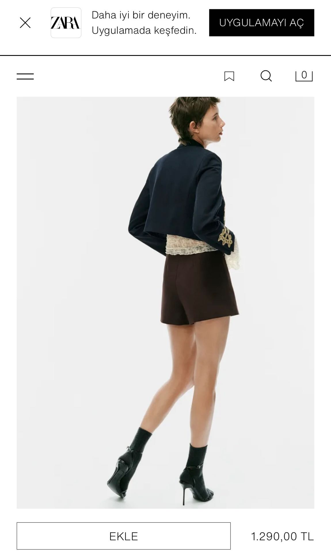 Zara şort — görsel 3/13