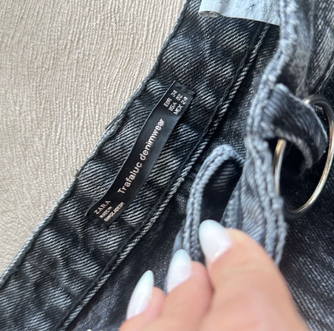 Zara Siyah Kot Şort — görsel 3/4