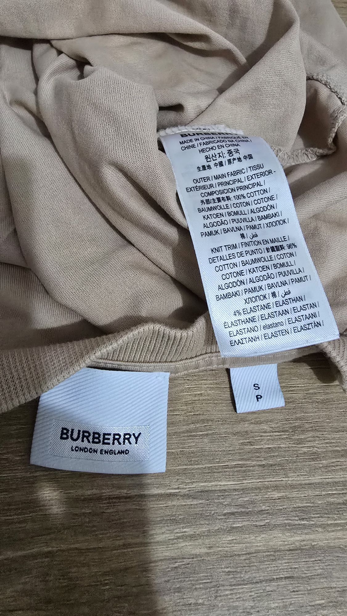 Tb Logo Burberry Bej Tişört — görsel 6/6