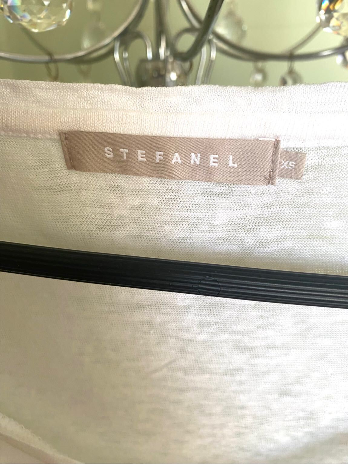 Stefanel Beyaz Keten Tişört — görsel 2/9