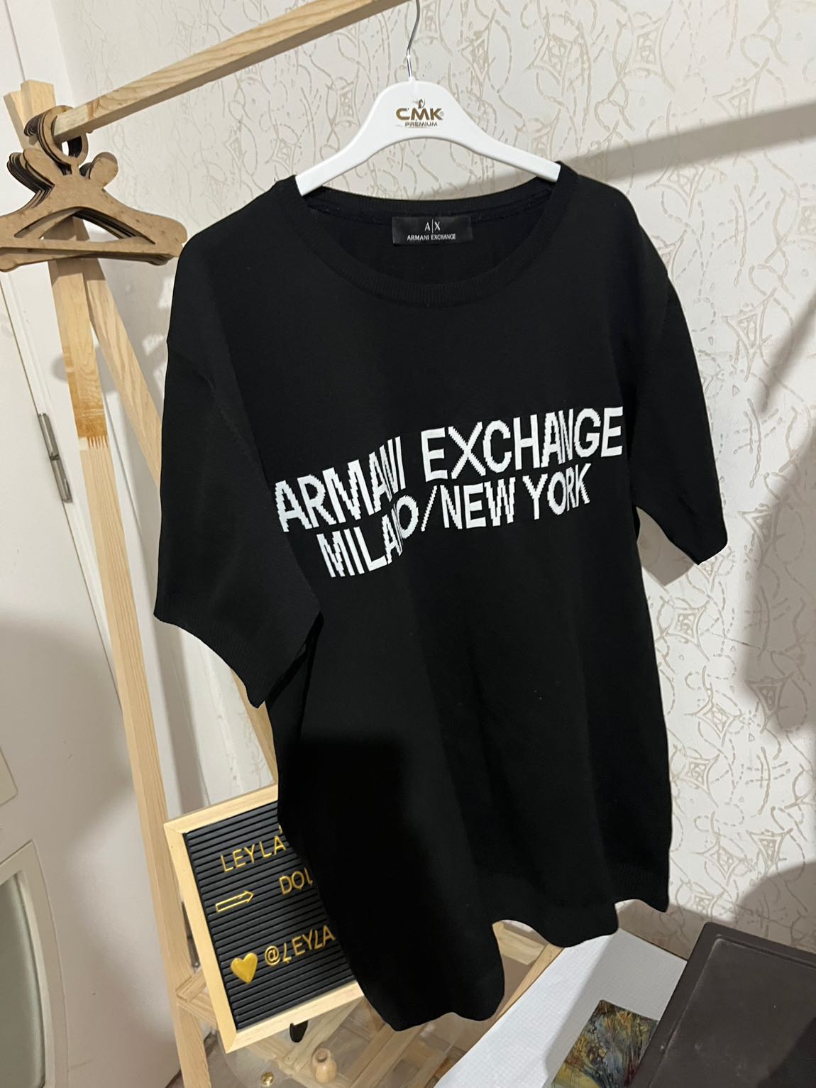 Armani Exchange Siyah Tişört — görsel 2/2