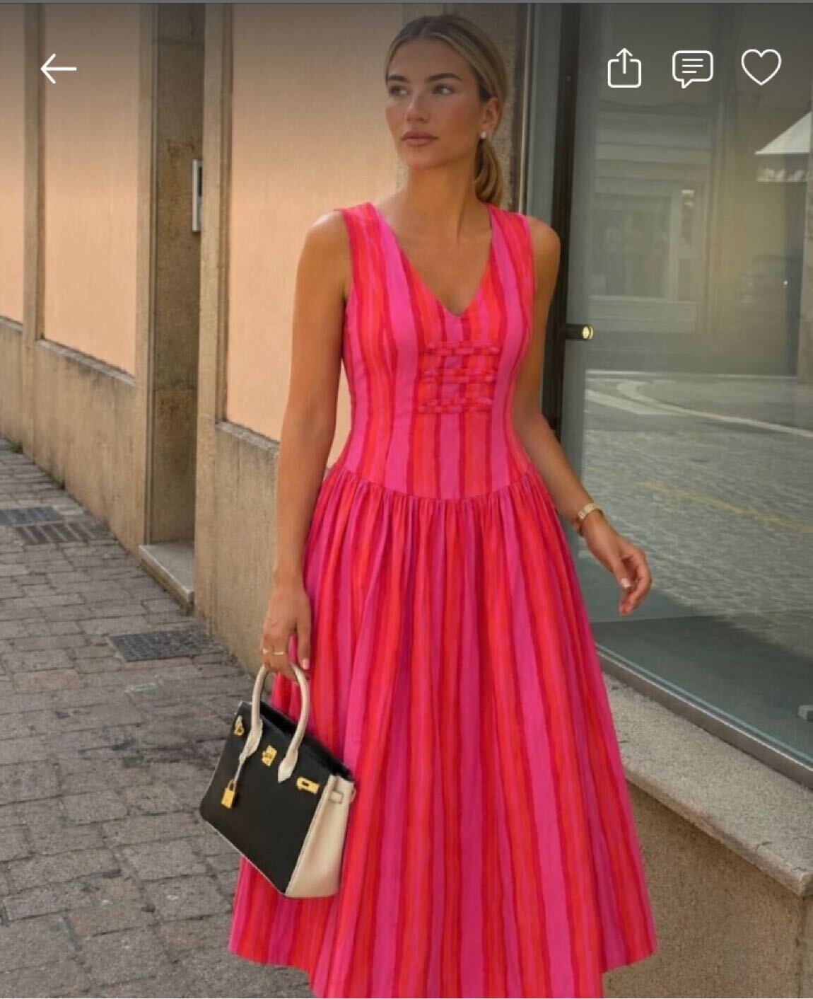 Zara Çizgili Elbise — görsel 3/6