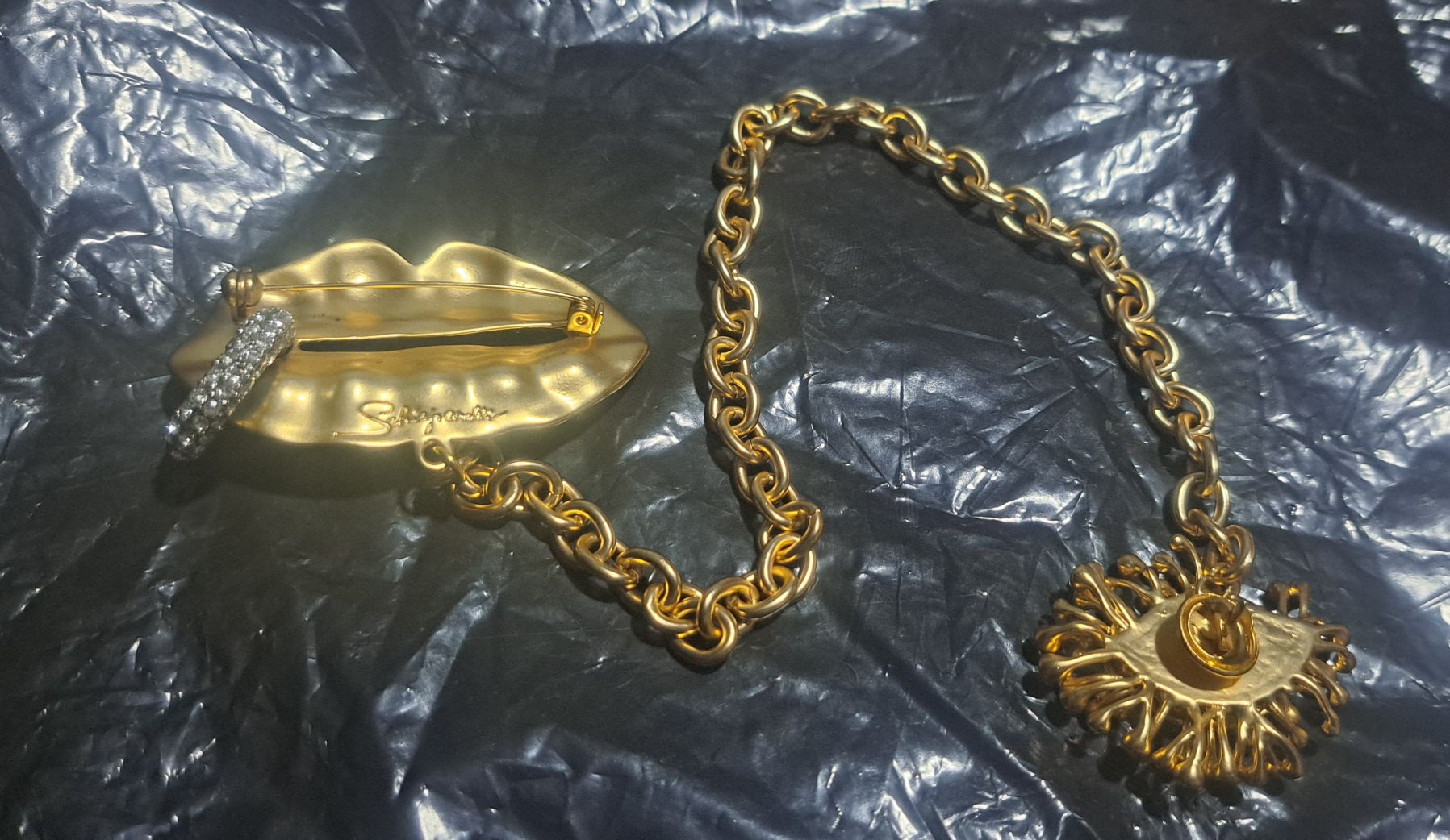 Schiaparelli 👀👄Göz ve Dudak Broş Seti — görsel 15/19