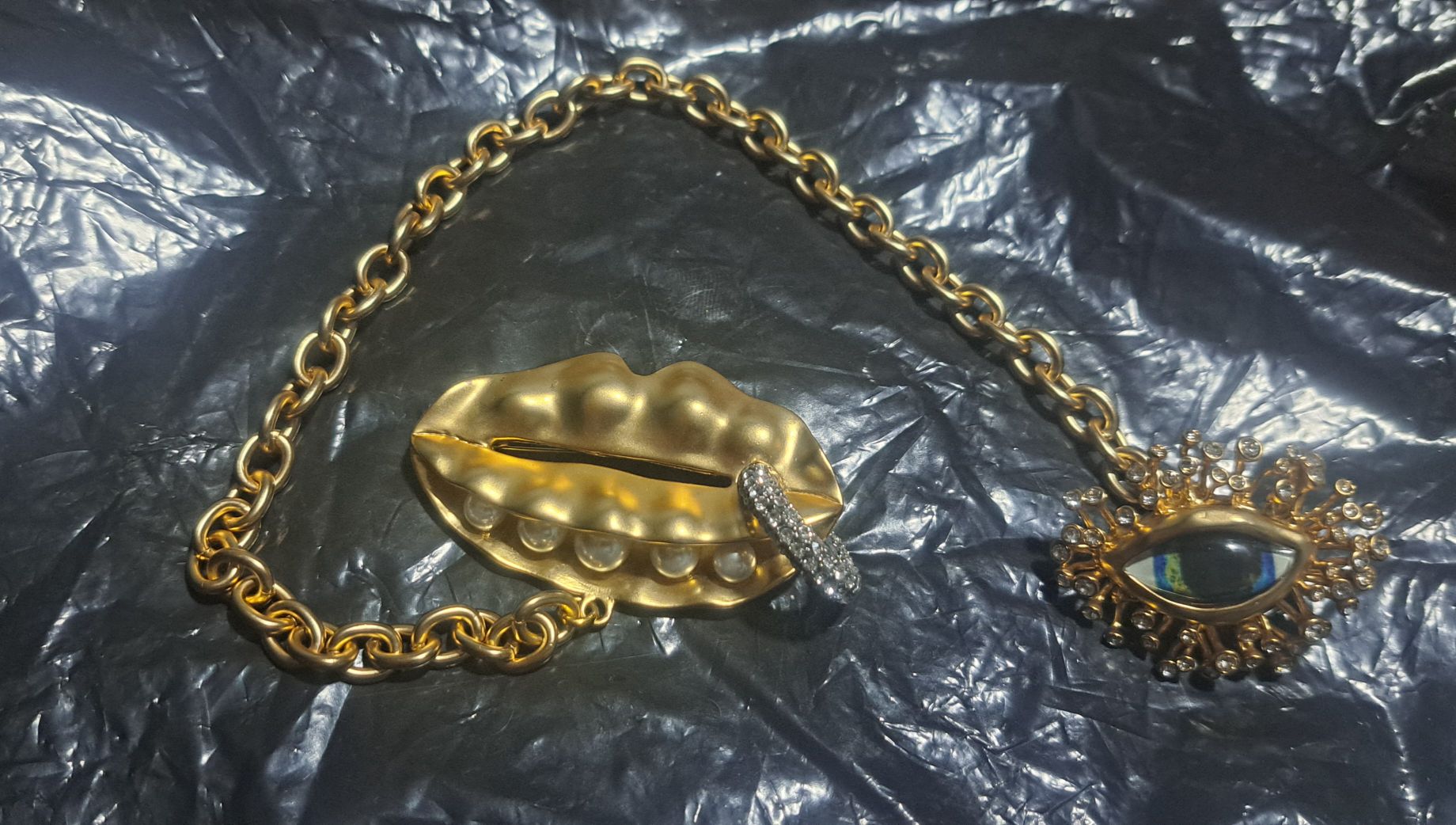 Schiaparelli 👀👄Göz ve Dudak Broş Seti — görsel 17/19