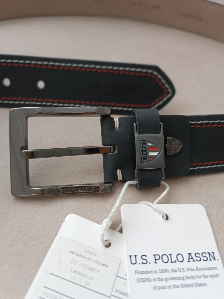 U.S. Polo Assn. Siyah %100 Deri Kemer — görsel 4/12