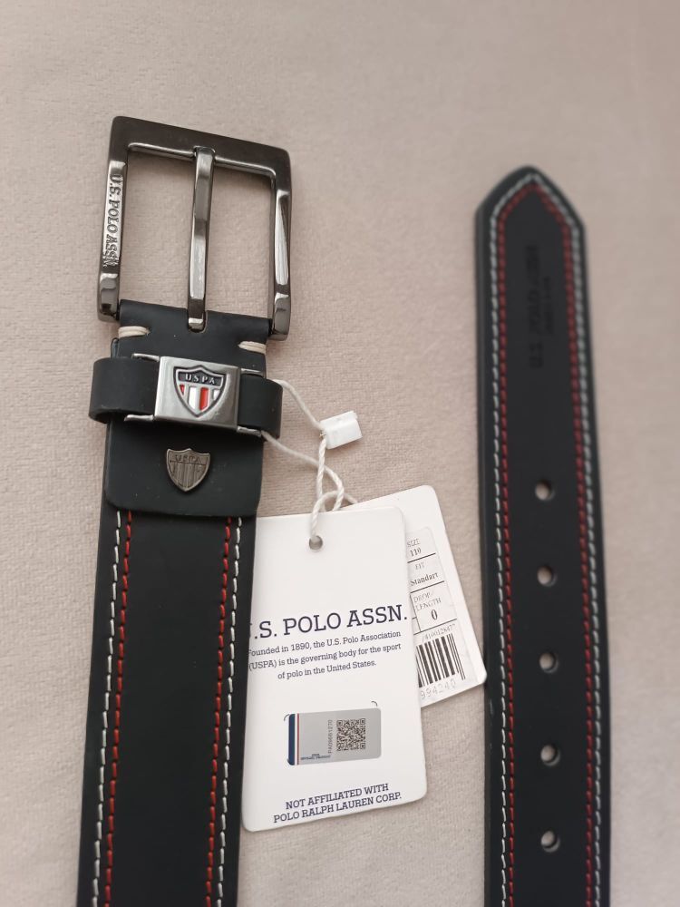 U.S. Polo Assn. Siyah %100 Deri Kemer — görsel 10/12