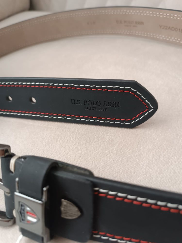 U.S. Polo Assn. Siyah %100 Deri Kemer — görsel 3/12