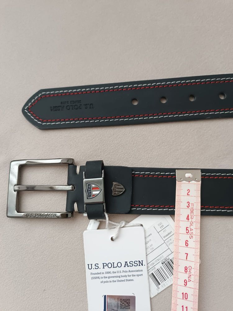 U.S. Polo Assn. Siyah %100 Deri Kemer — görsel 11/12