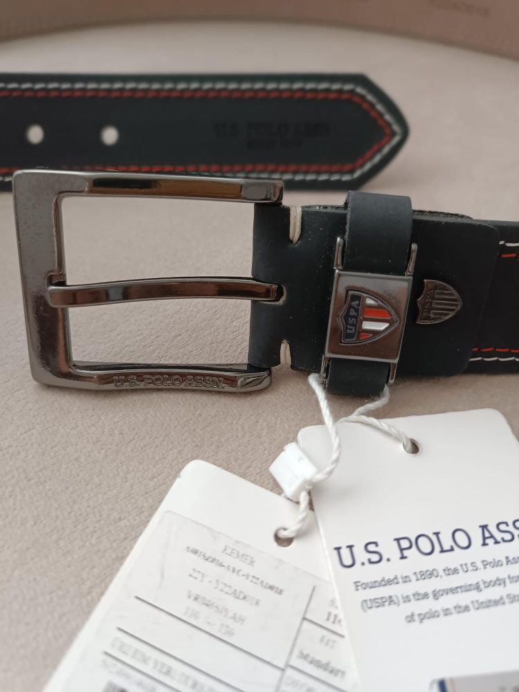 U.S. Polo Assn. Siyah %100 Deri Kemer — görsel 8/12