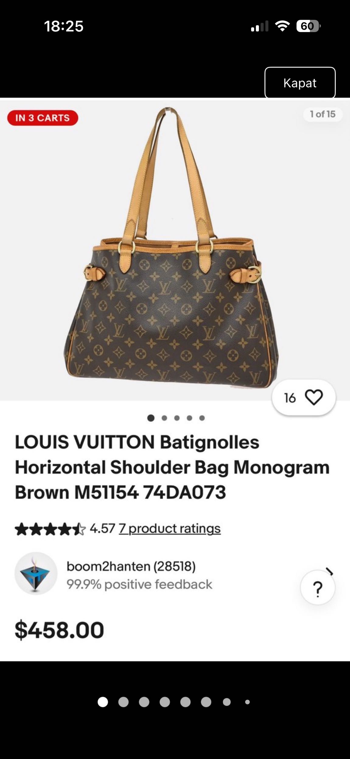 Louis Vuitton kol çantası — görsel 8/8
