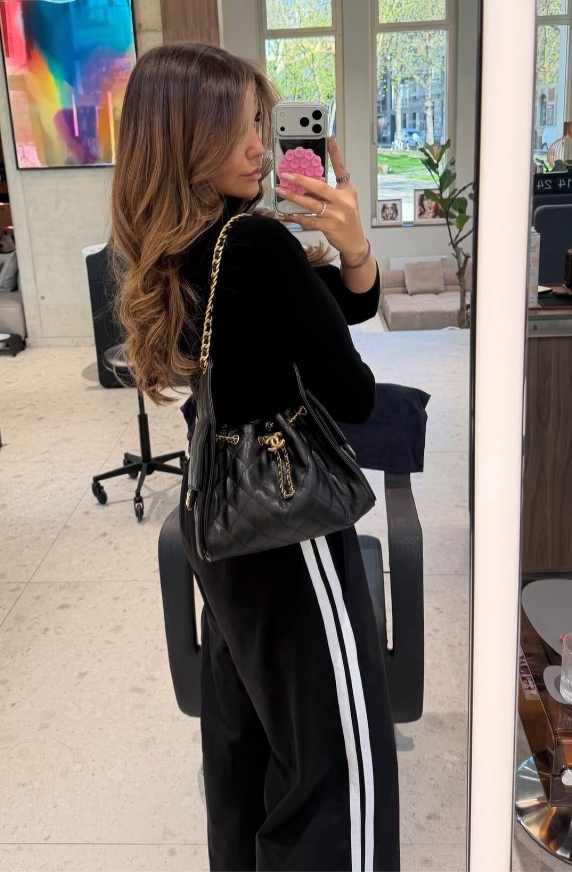 Siyah Chanel 25 mini Çanta — görsel 3/7