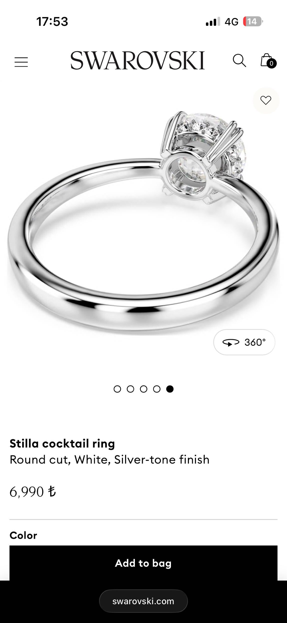 Swarovski Stilla Kokteyl Yüzüğü — görsel 9/11