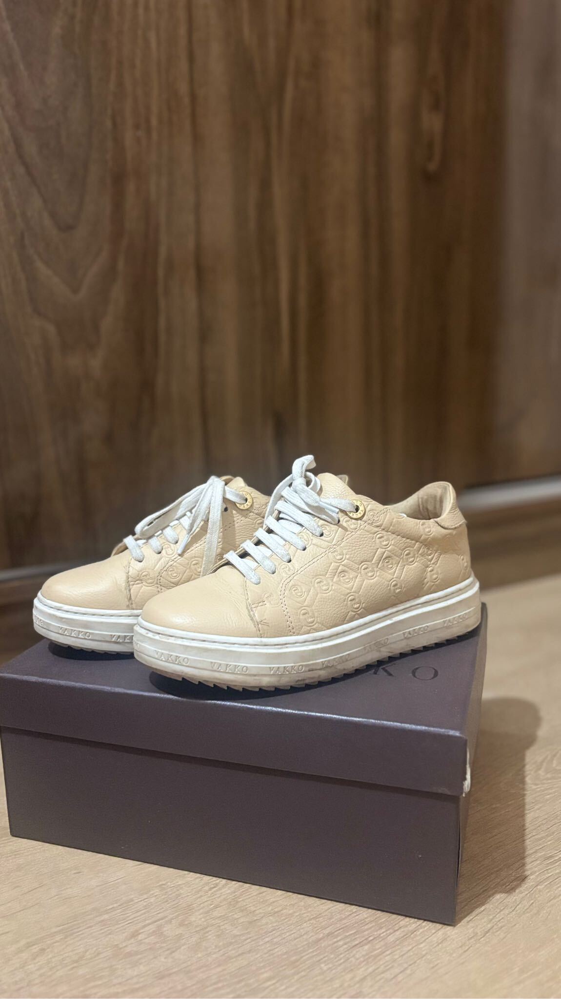 👟VAKKO ORJİNAL Bej Deri Sneaker — görsel 7/11