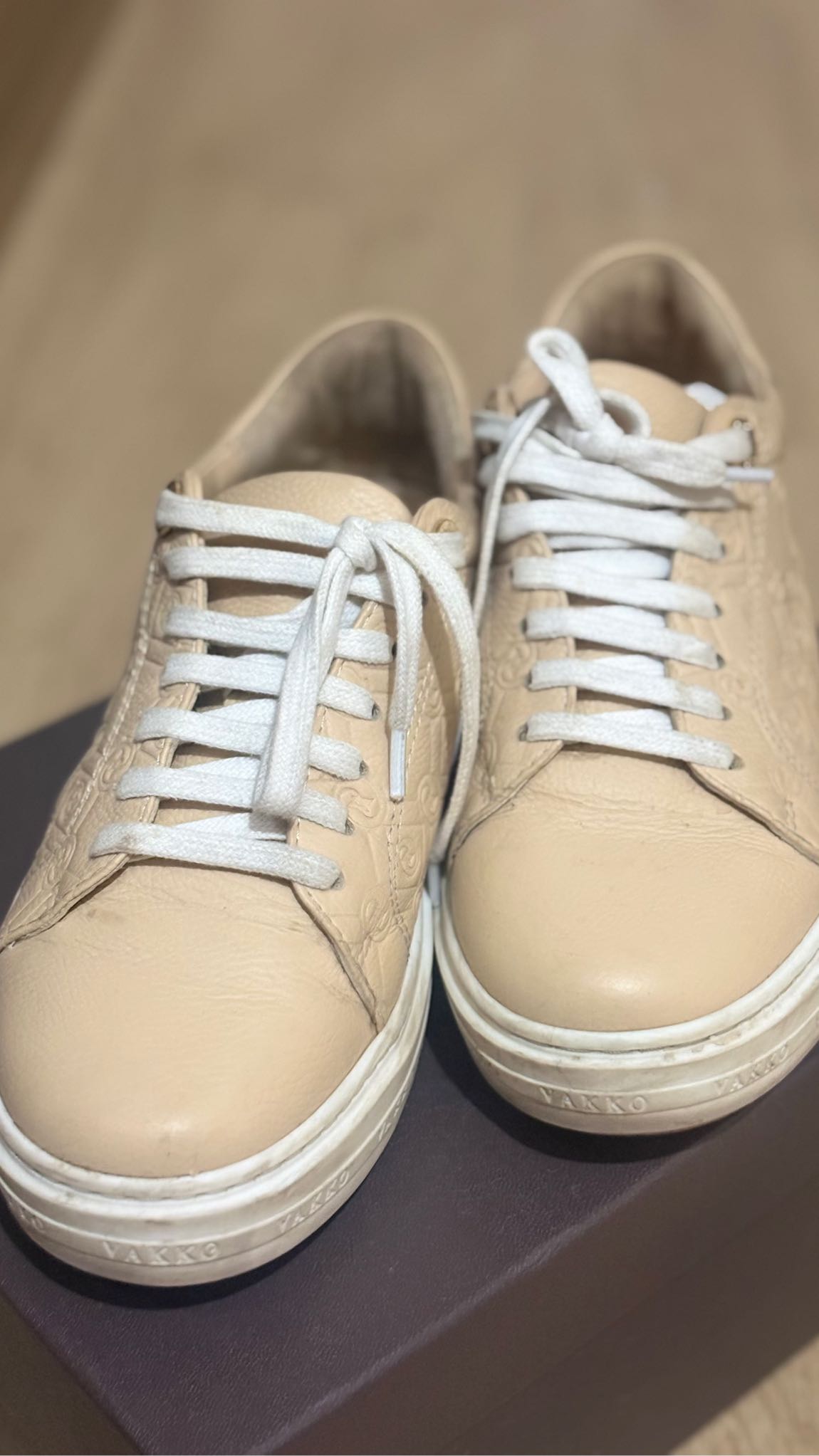 👟VAKKO ORJİNAL Bej Deri Sneaker — görsel 5/11