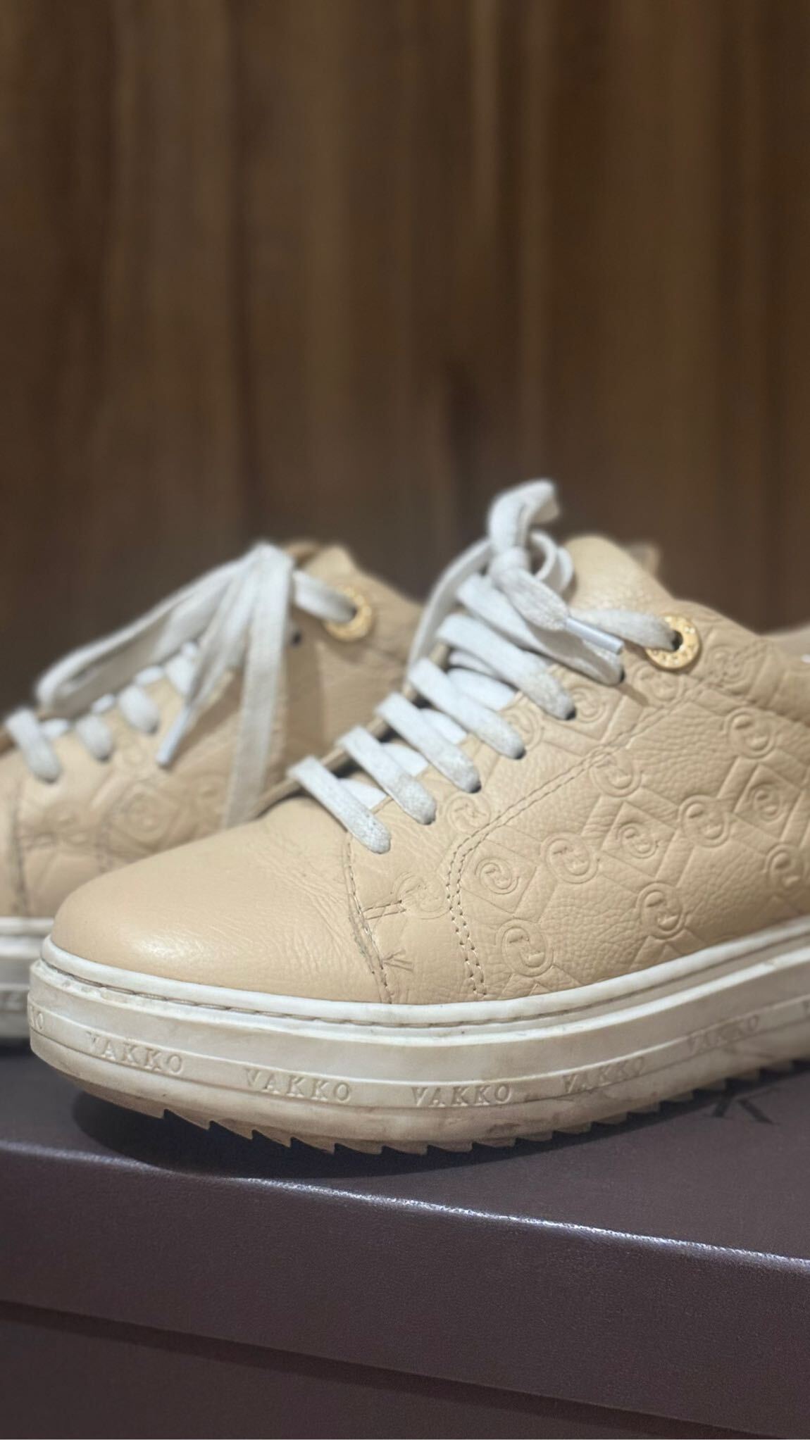 👟VAKKO ORJİNAL Bej Deri Sneaker — görsel 4/11