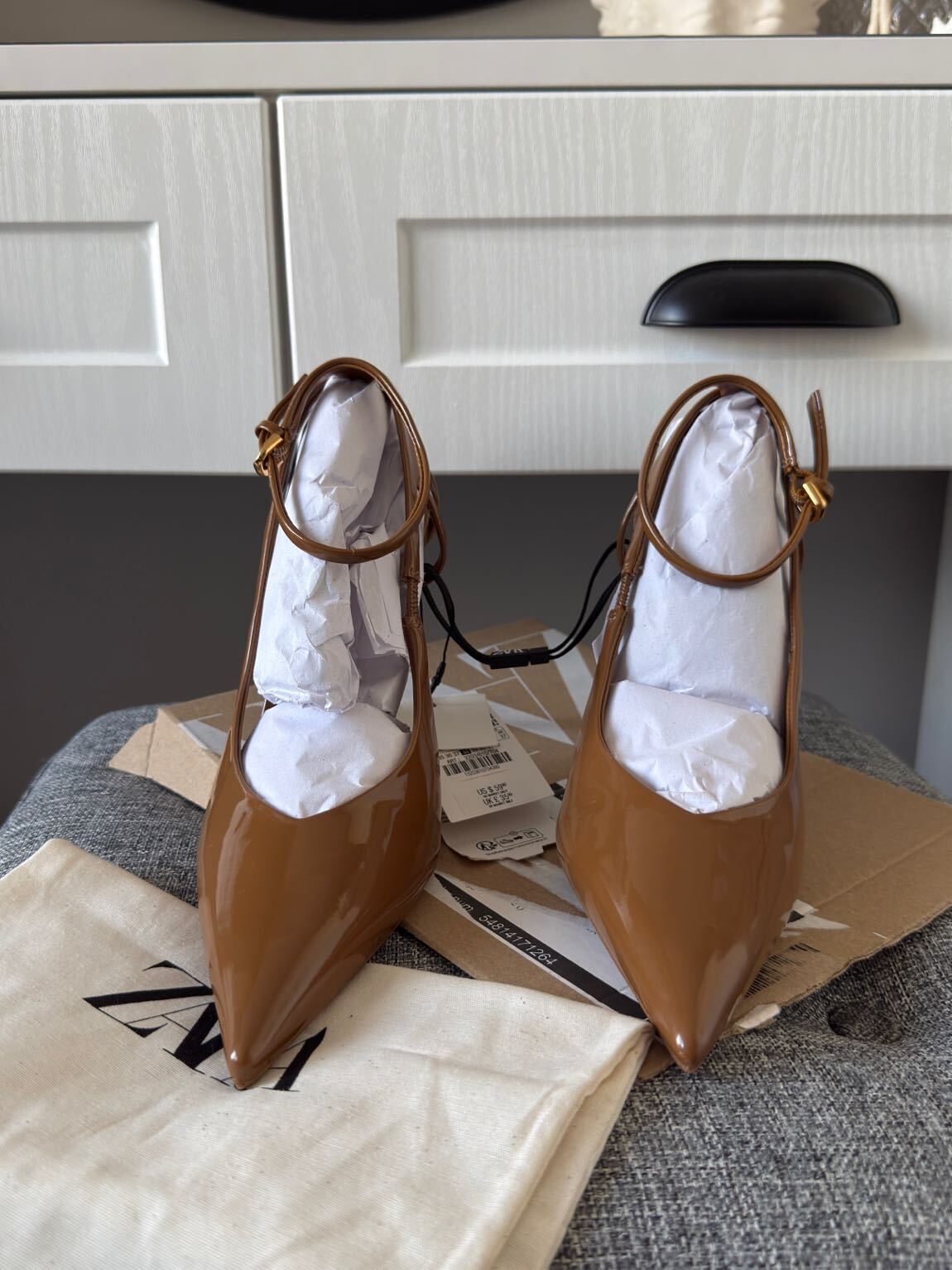 Zara Kahverengi Stiletto Ayakkabı — görsel 13/20