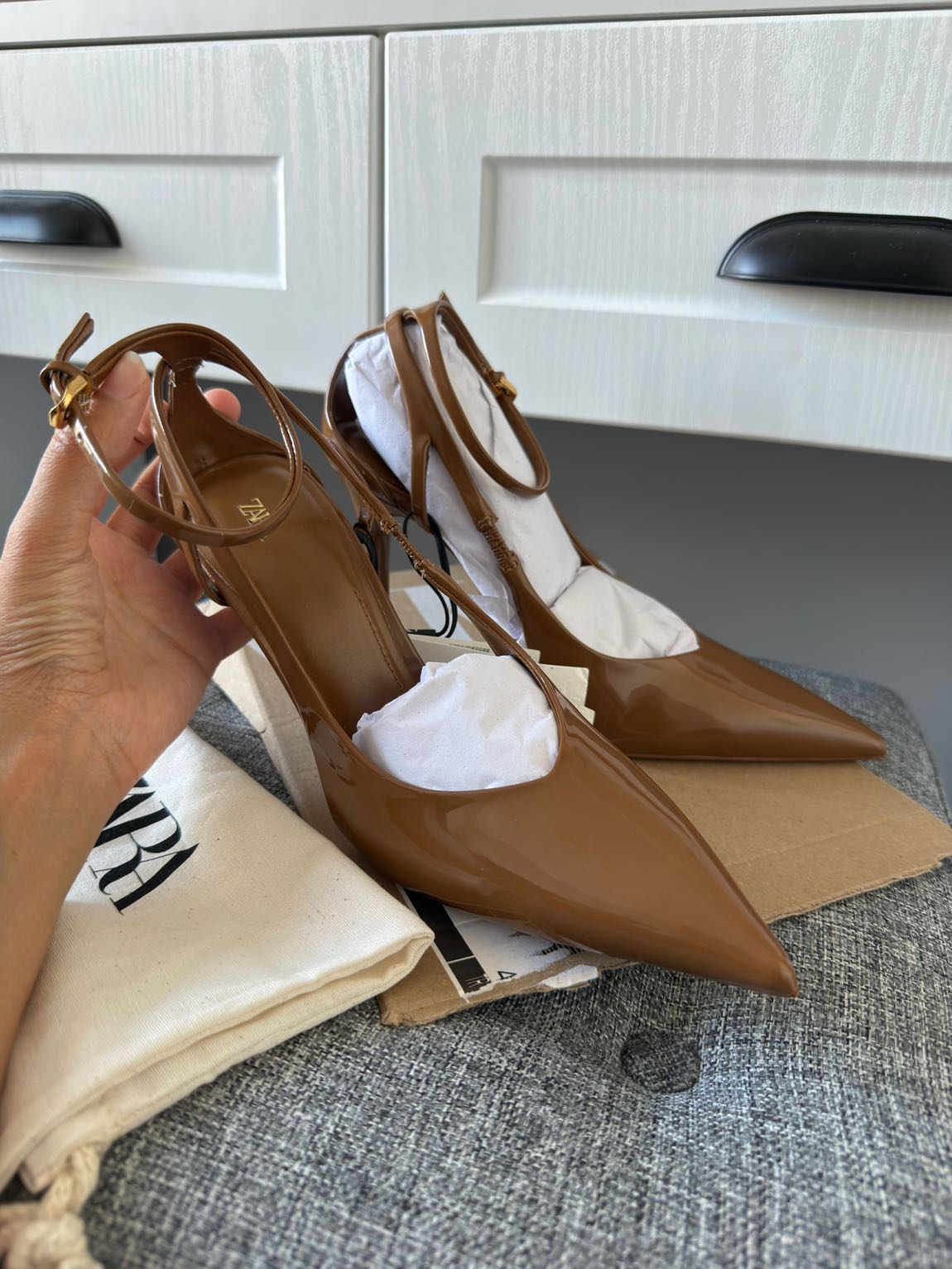 Zara Kahverengi Stiletto Ayakkabı — görsel 12/20