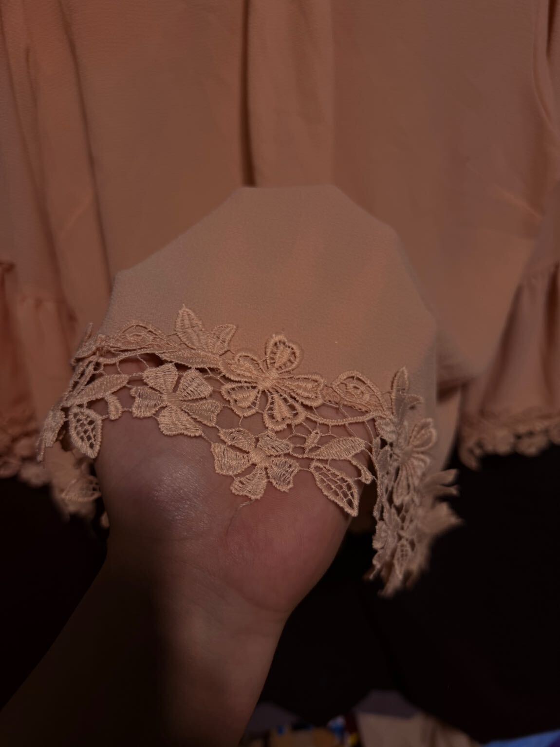 Toz pembe Dantel Detaylı Bluz — görsel 4/6