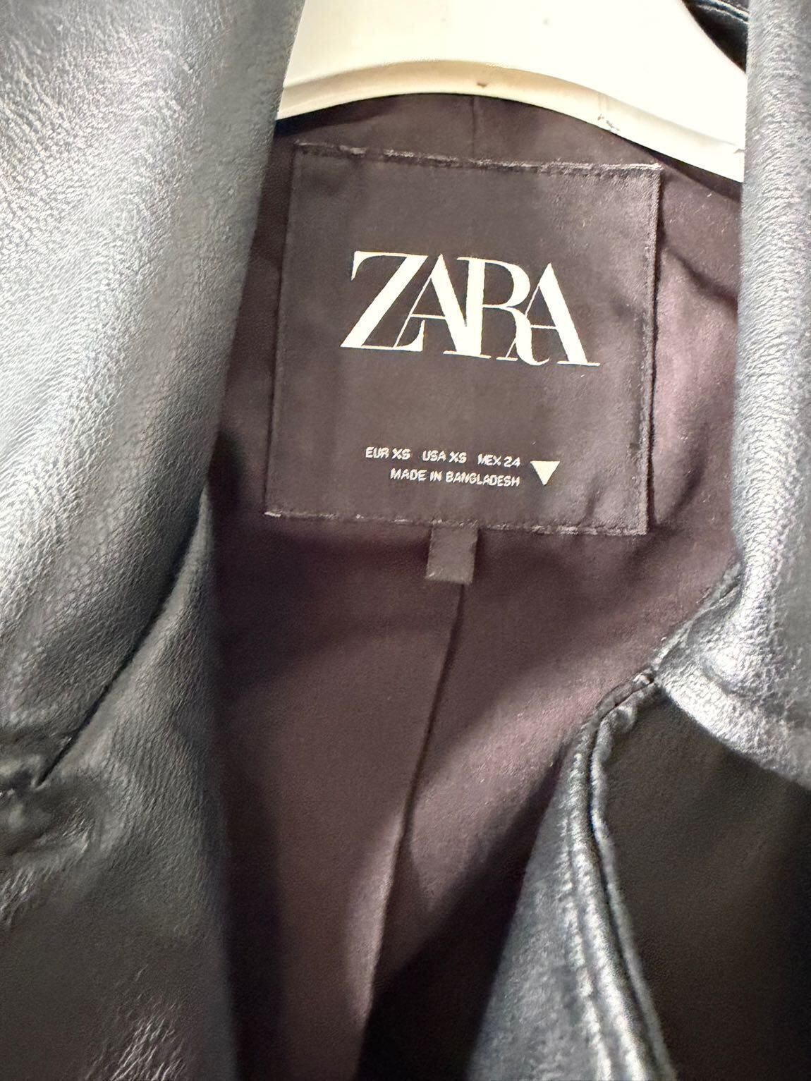 Zara Siyah Deri Ceket — görsel 5/7