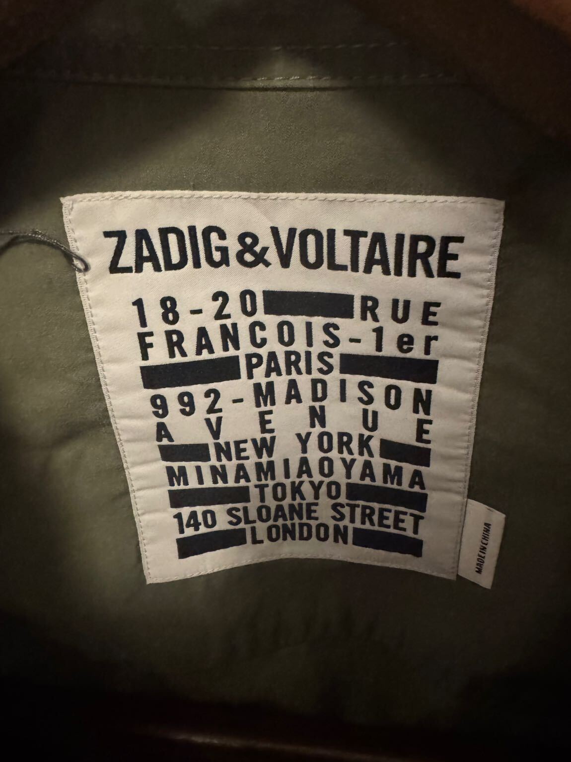 Zadig & Voltaire Erkek Haki Gömlek M — görsel 2/6